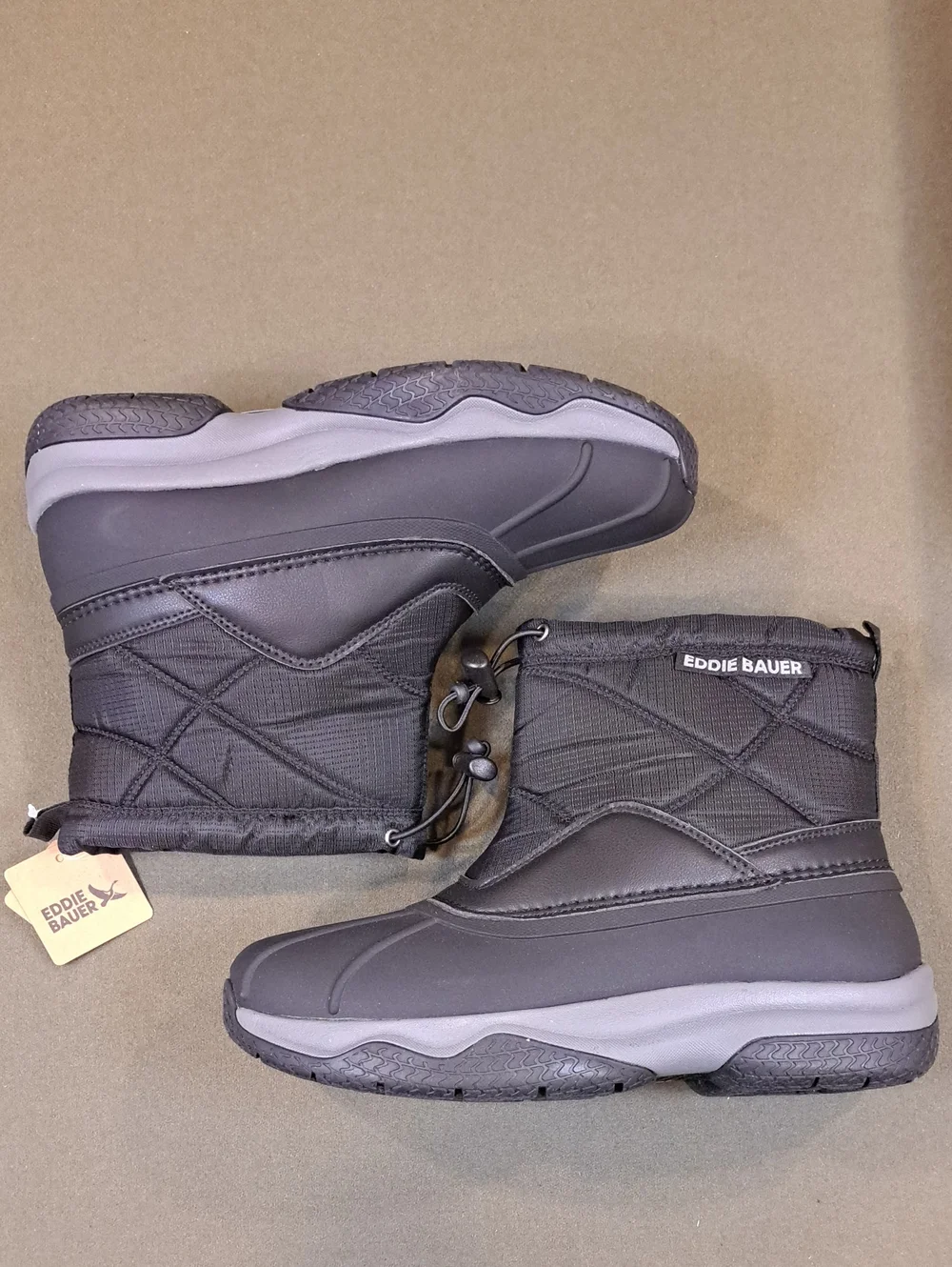 Eddie Bauer Anthracite Modern Duck Pull Boot - Color: Black - Size: Men 9